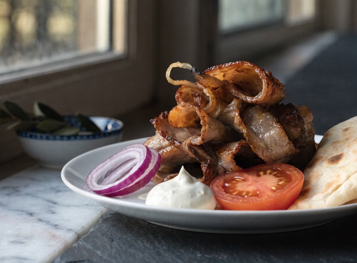 Gyros Herkules – griechisches Gyros vom Drehspieß mit Zaziki