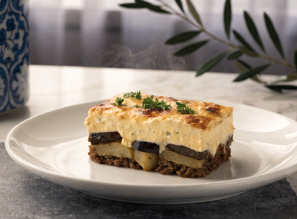 Moussaka – griechischer Auflauf mit Auberginen und Béchamel